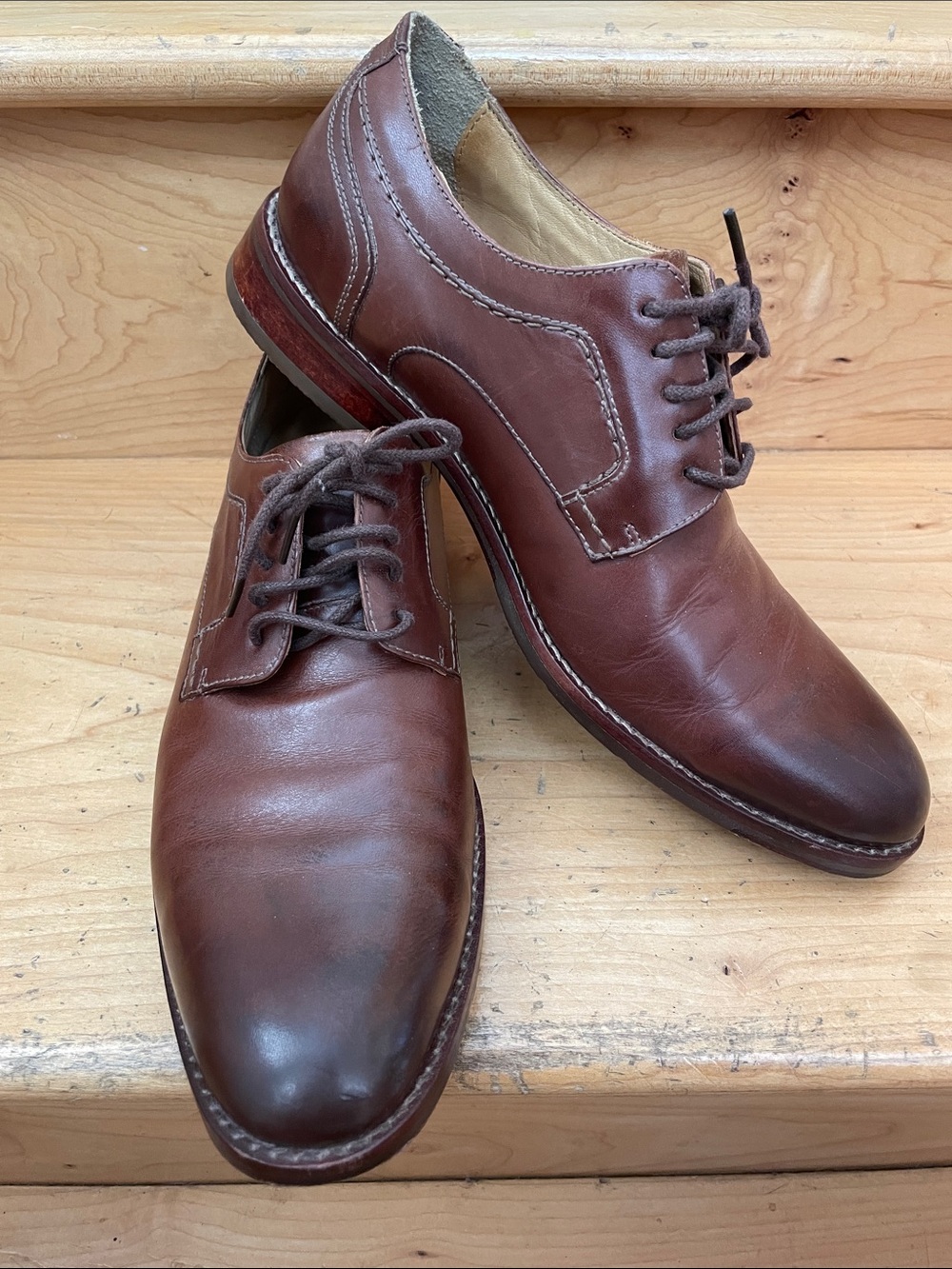 Johnston & Murphy | Brown |  Leather |  Garner | Derby Dress Shoes | Size 9
